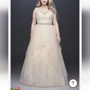 Davids Bridal Galina Tulle Wedding Dress